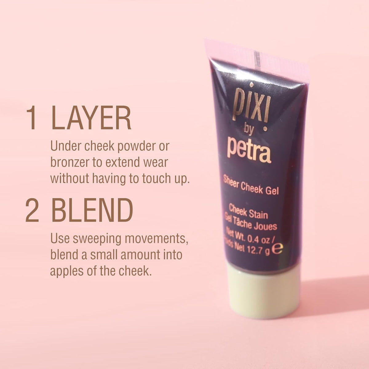 Pixi Sheer Cheek Gel Flushed oil-free formula details