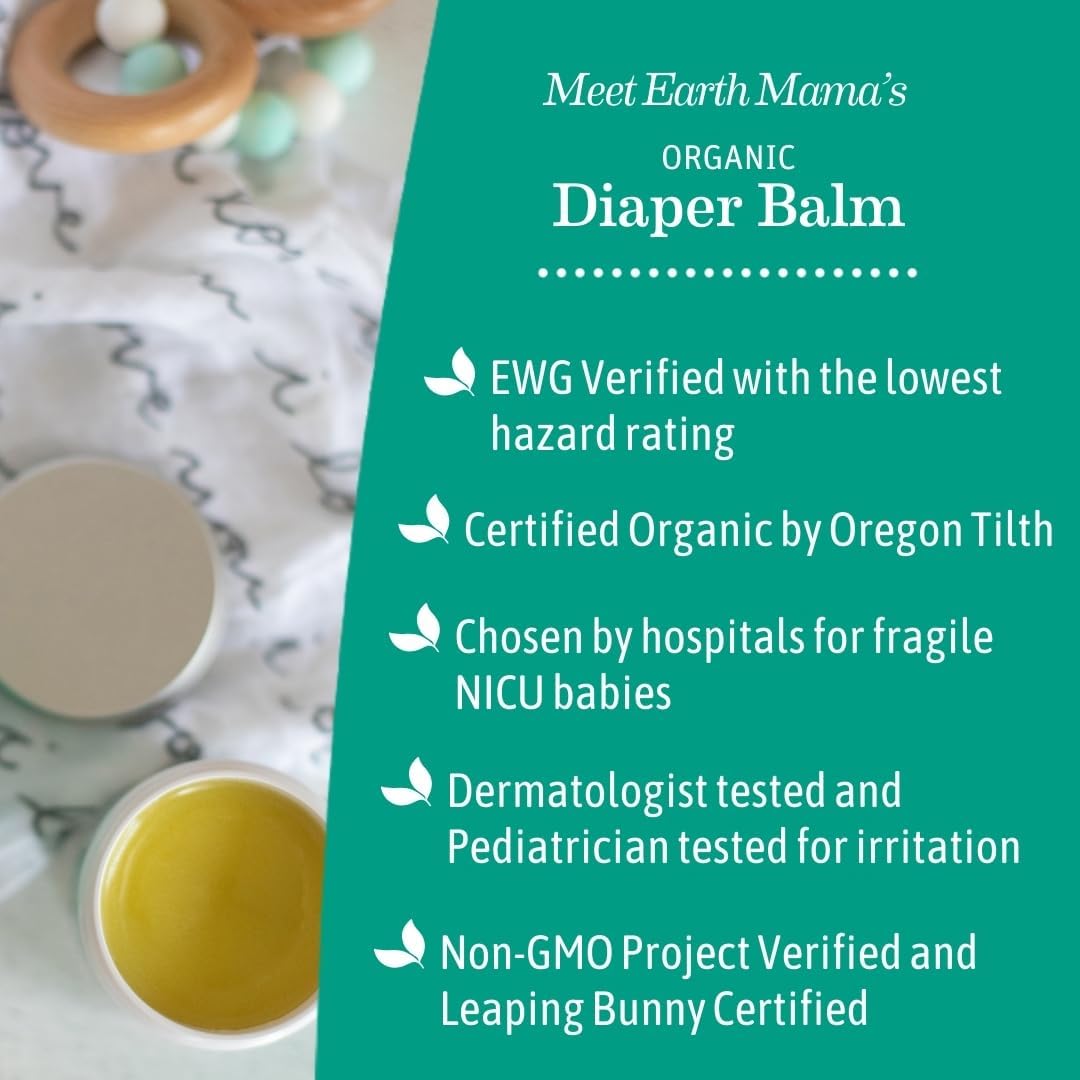 Earth Mama 2 ounce herbal balm jar with cap