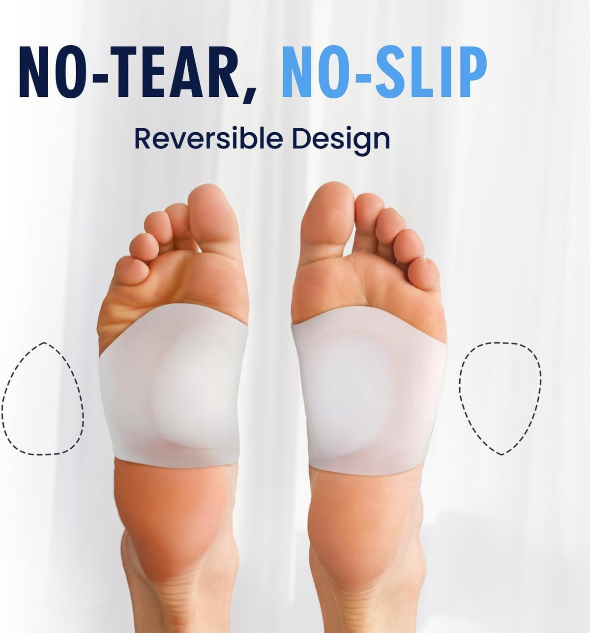Dr. Frederick's Original flat foot support sleeves flexible silicone view