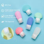 Kismetics TSA approved travel containers with wide mouth opening