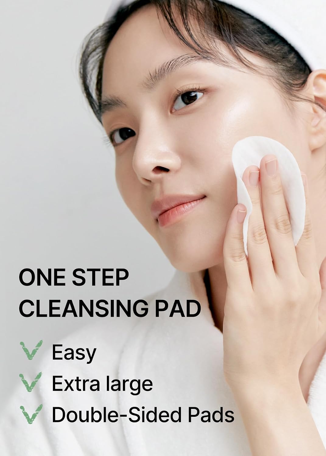 Oversized Korean cleansing pads showing the textured embossed side