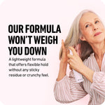 Model demonstrating volume results with Boldify spray