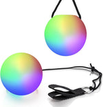 LED Poi Ball Swirling Light Rave Toy (Set of 2) Color Changing Poi Balls - Image 5