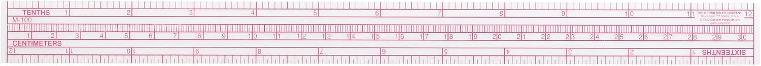 Westcott Combo Scale Ruler, 12-Inch/30cm - Image 1