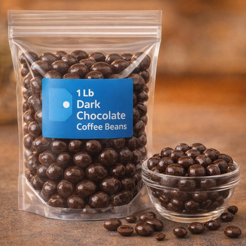 Triplenet Pricing dark chocolate covered espresso beans 1 pound bag front view