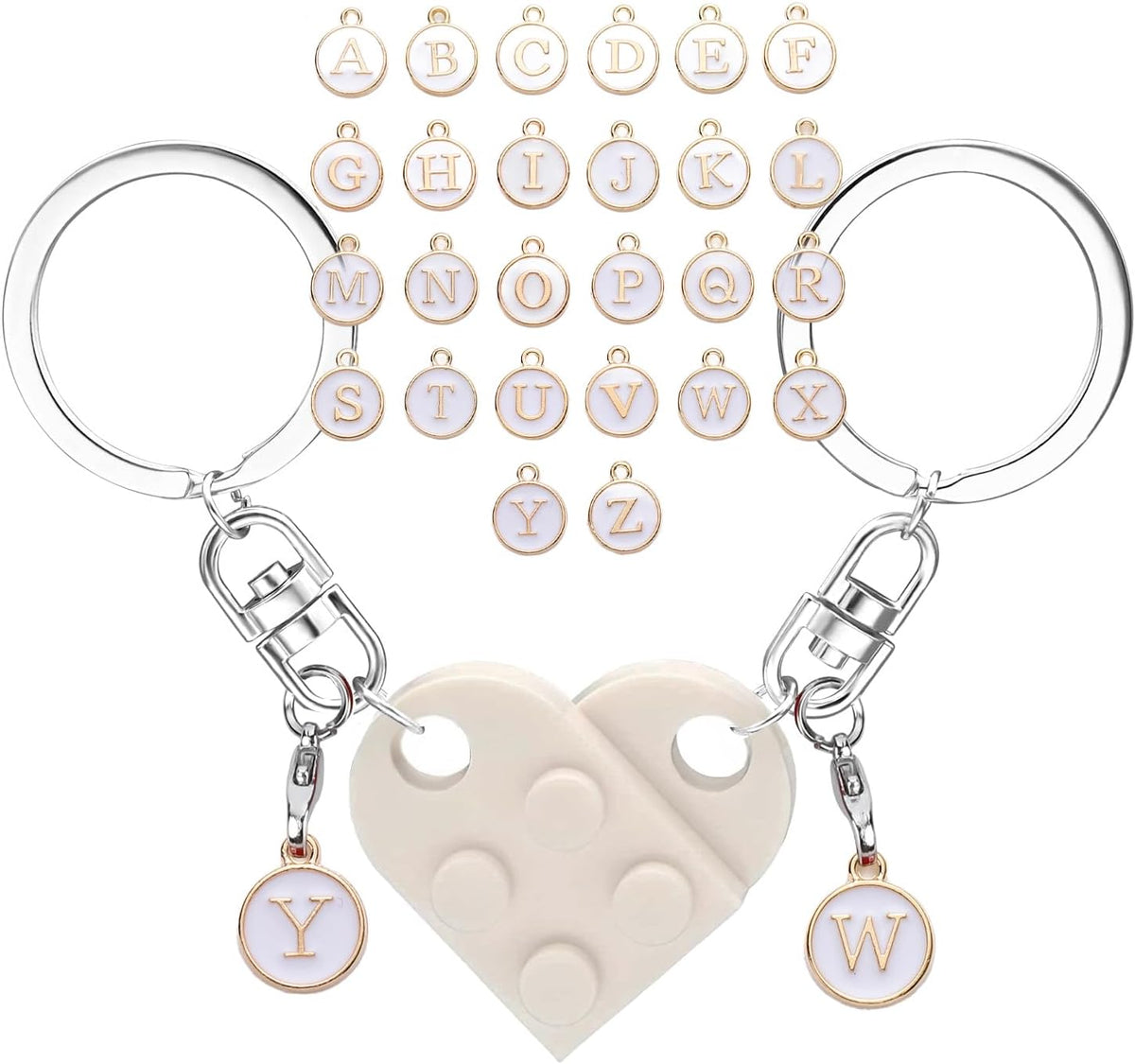 MPK Brick Matching Couple Heart Keychain, Gifts for Him Her Boyfriend Girlfriend Christmas, Wedding Anniversary Birthday Gift - Image 9