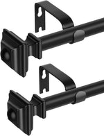 2 Pack Black Curtain Rods 48 to 84 Inches(4-7 Feet),Decorative 3/4 Inch Diameter Drapery Rod Set with Square Finials,Size:36''-88'',Matte Black - Image 9