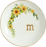 Collective Home monogram trinket dish displaying gold letter m detail