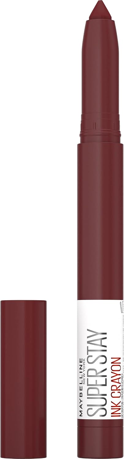 Maybelline Super Stay Ink Crayon Lipstick Makeup, Precision Tip Matte Lip Crayon with Built-in Sharpener, Longwear Up To 8Hrs, On The Grind, Purple Mauve Pink, 1 Count - Image 9