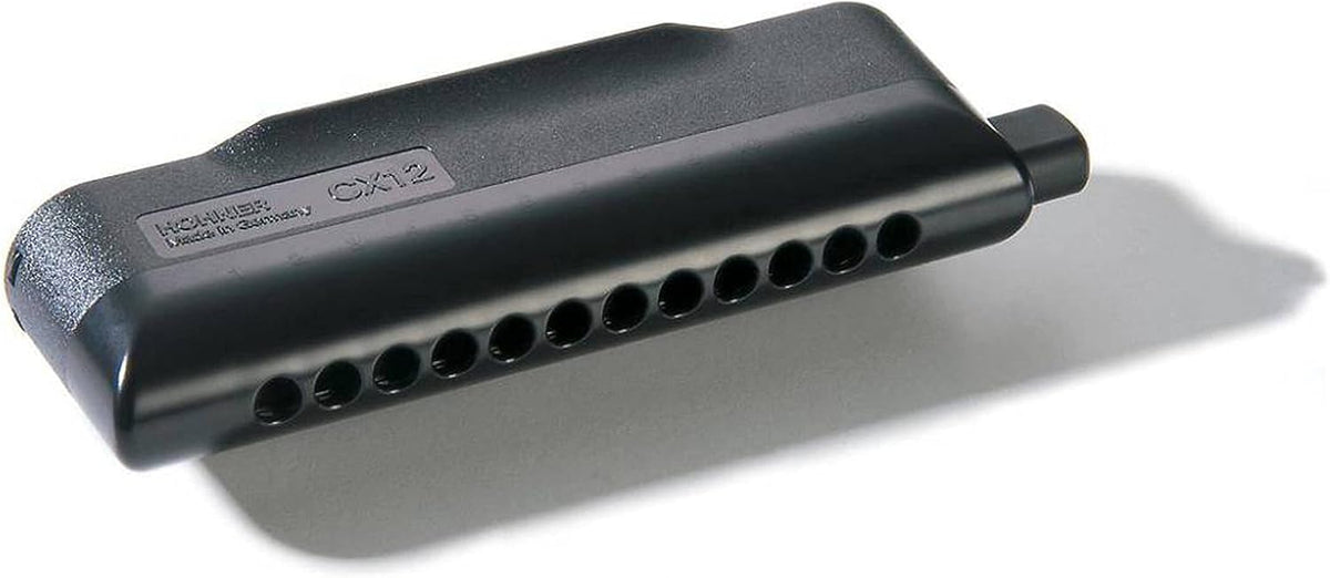 Hohner CX-12 black harmonica mouthpiece detail