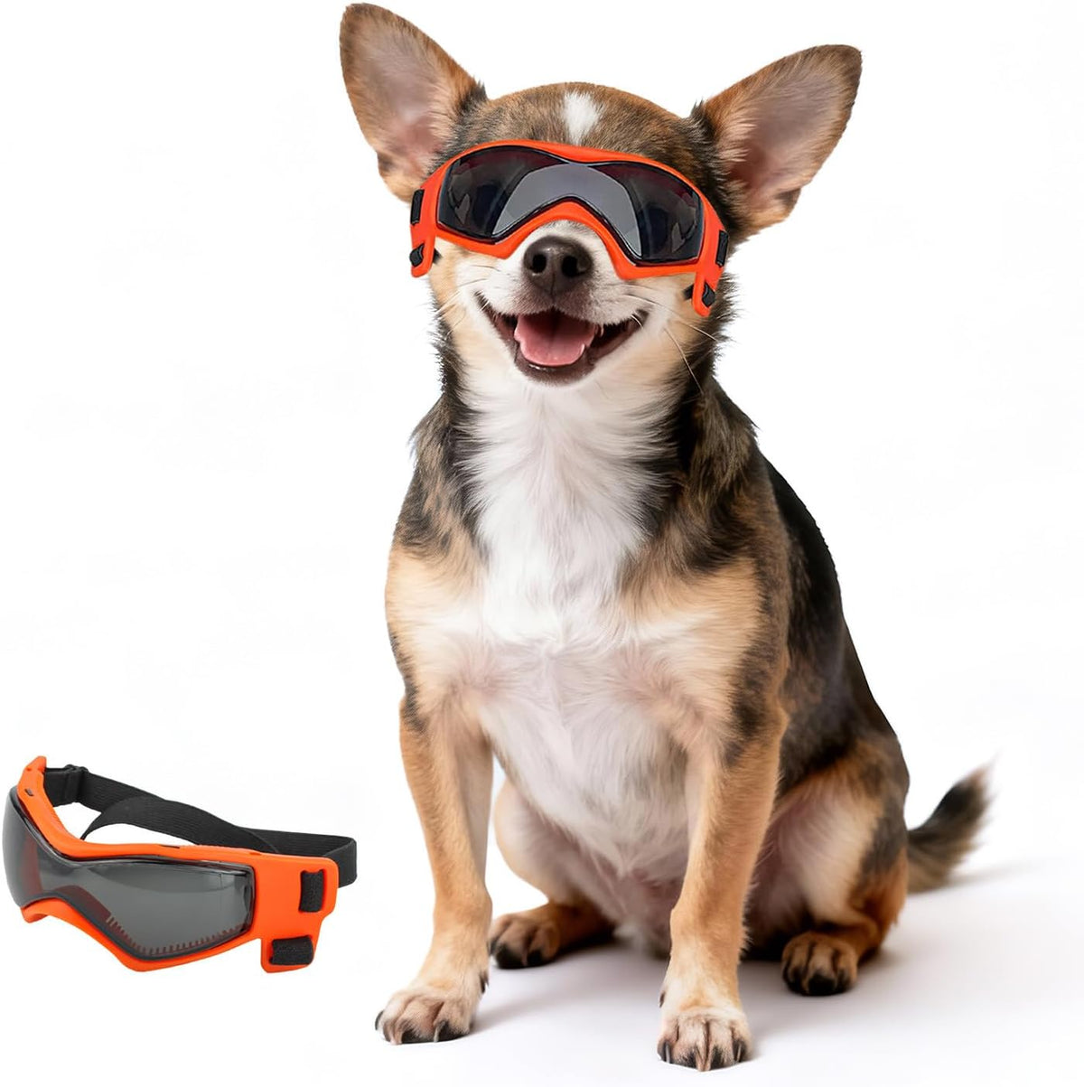 Dog Goggles Small Breed, Dog Sunglasses UV Protection Puppy Eyewear for Small Pet Outdoor Riding Driving, Black S - Image 11