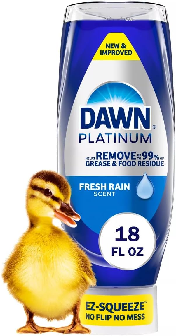 Dawn Fresh Rain dish soap packaging angles
