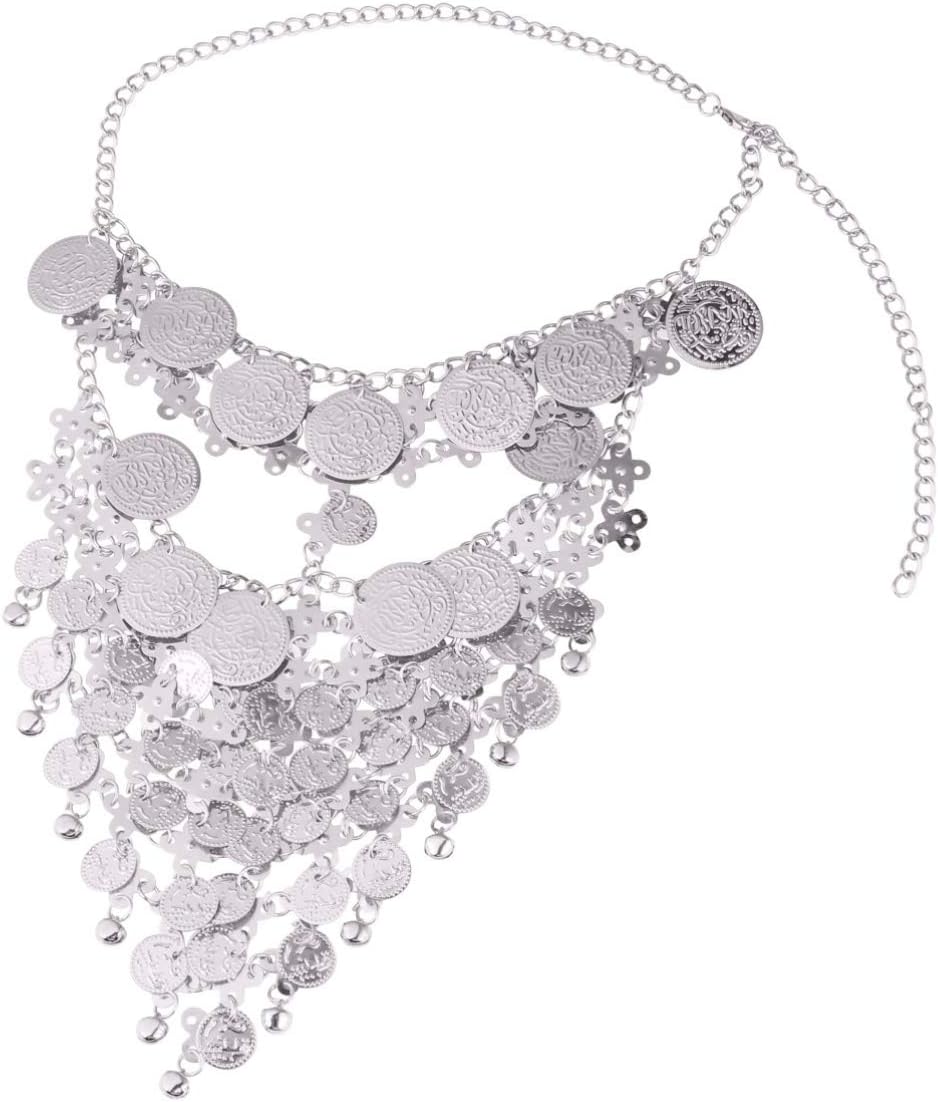 Beaupretty Women Masquerade Masks Face Chain Metal Jewelry Belly Coin Veil Halloween Dance Play Accessories Silver - Image 9