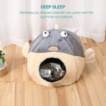 Rear view of Lcybem pufferfish cat house design