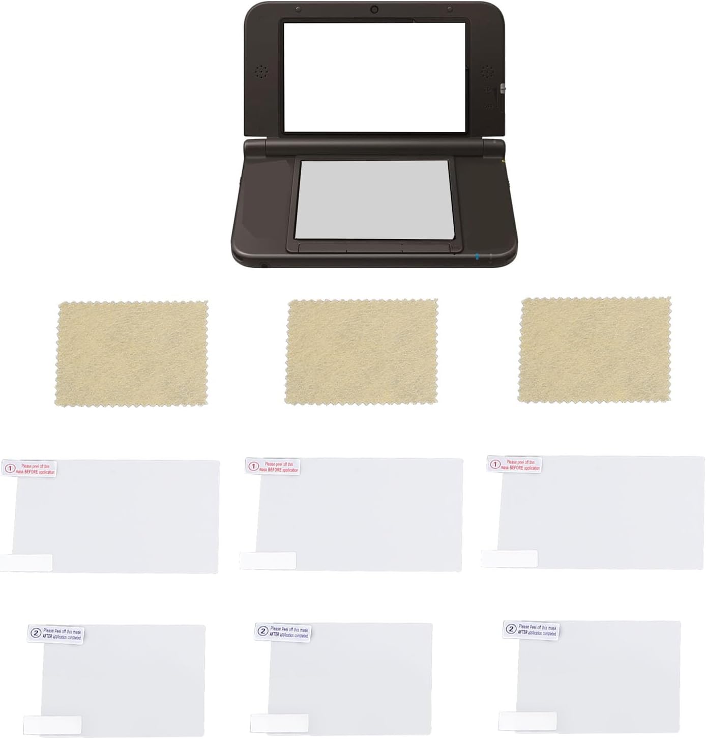 Ciciglow screen protector for 3DS XL LL front view showing packaging.