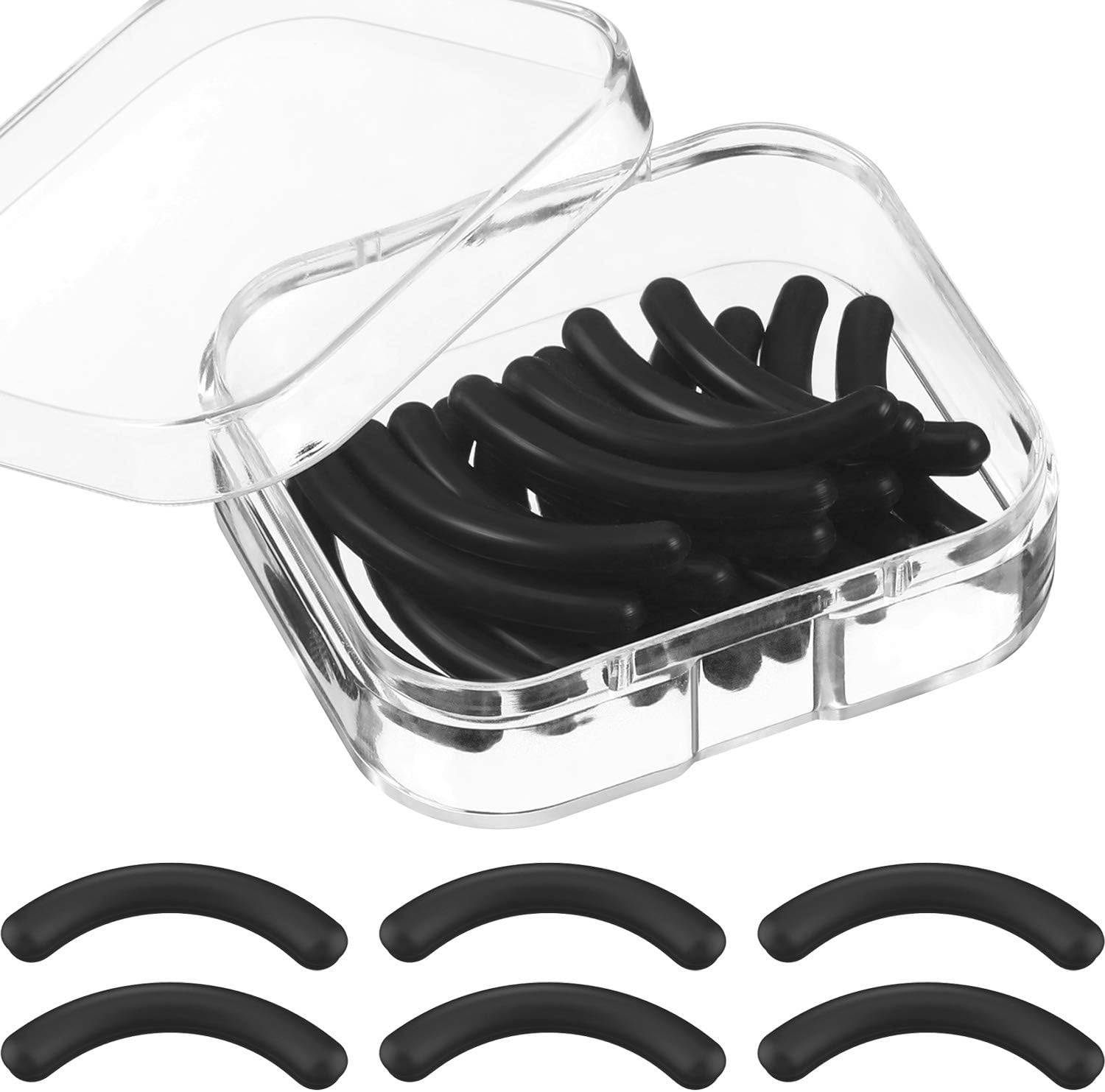 Zhehao eyelash curler refill pads set with clear storage box