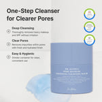 Green tea extract infused pore cleansing cream texture being dispensed.