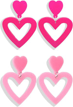 Heart Earrings for Women Valentines Pink Layered Glitter Tassel Valentines Day Outfit Galentines Gifts Jewelry - Image 10