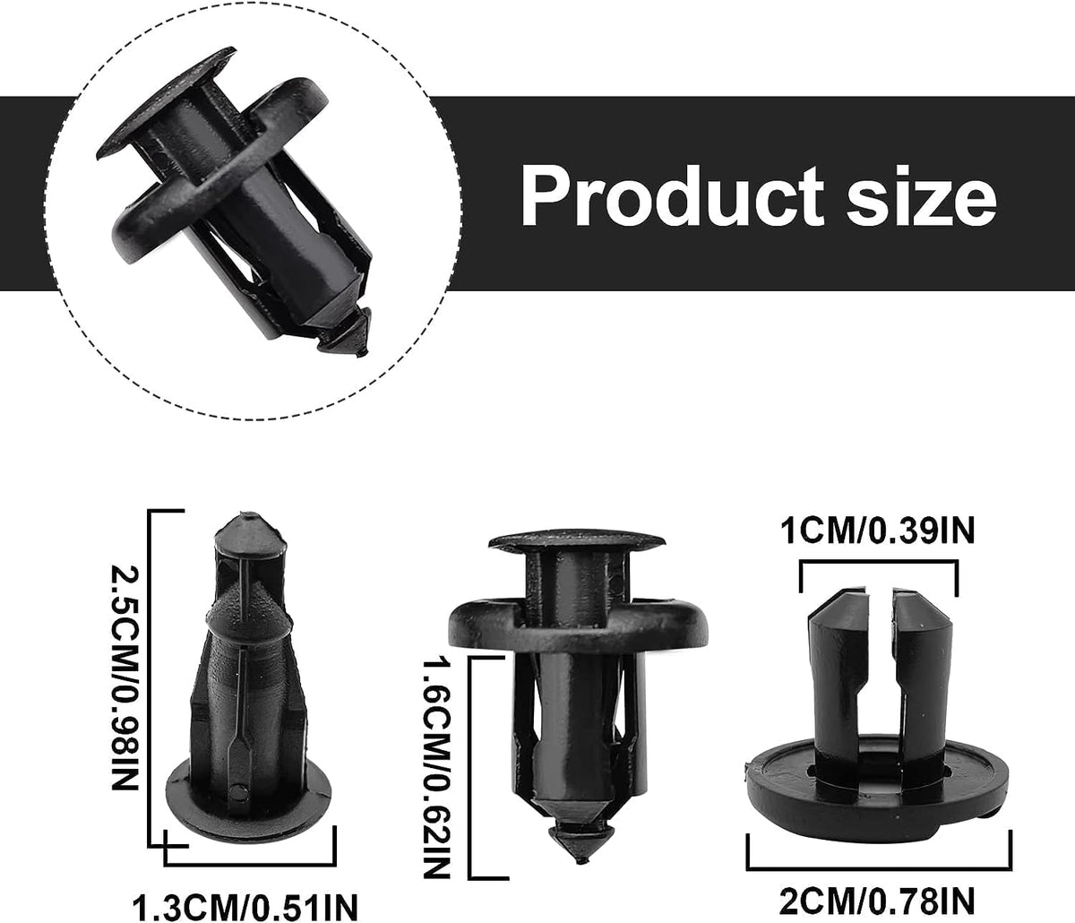 TOPCNOEM 10mm fender liner clips with fastener remover tool