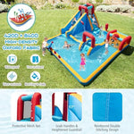Overview of the 9-in-1 water park activity stations