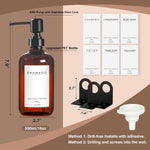 Supforce 3-chamber bathroom organizer with silicone funnel and accessories