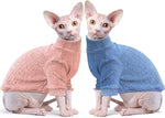 Idepet Sphynx Hairless Cats Sweater Shirt Kitten Soft Puppy Clothes Pullover Cute Cat Pajamas Jumpsuit Cotton Apparel Pet Winter Turtleneck for Cats and Teacup Chihuahua Small Dogs(Green,XS) - Image 12