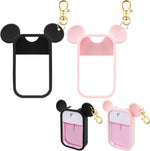 TERPINK silicone case with mouse ears in black and pink colors & spray bottle for travel