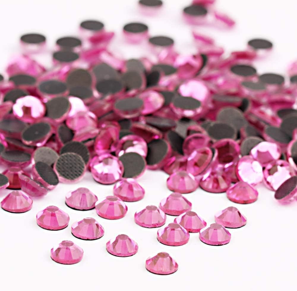 Rhinestones displayed on fabric for craft application