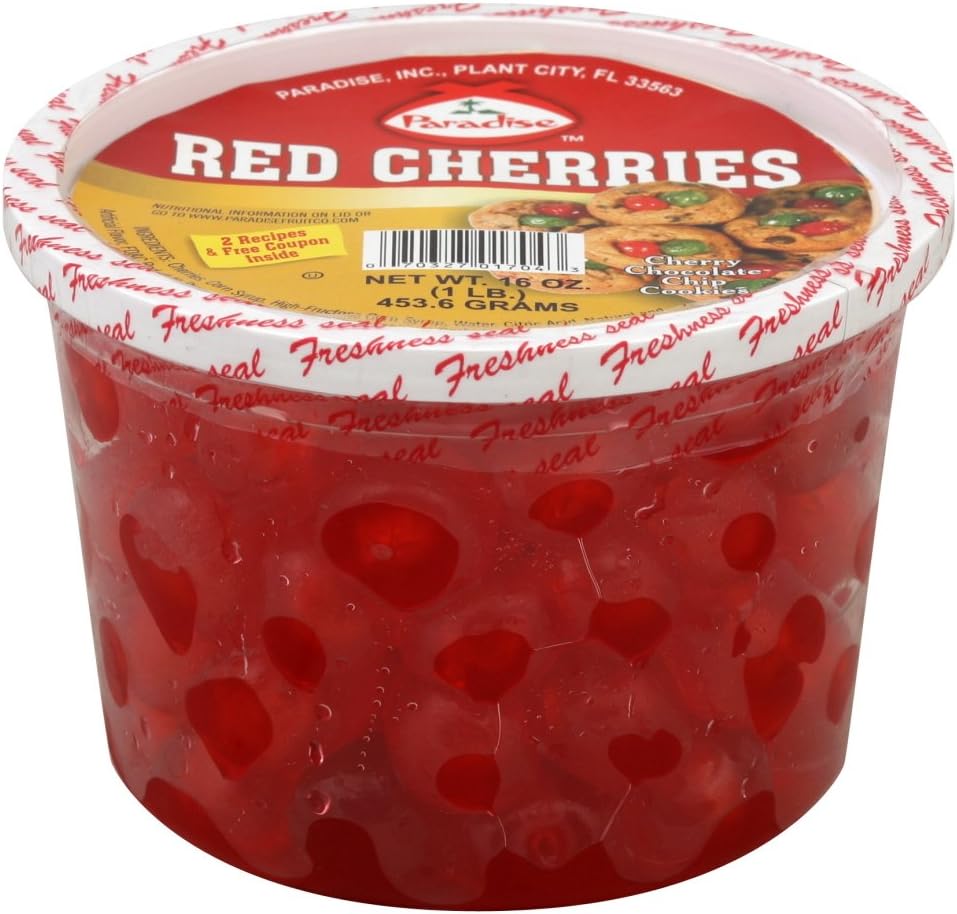 Authentic Paradise red cherries for holiday baking