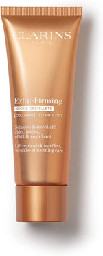 Clarins extra firming neck and decollete cream front view bottle