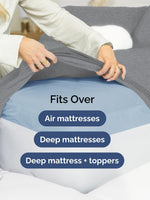 Cooling and breathable bedding set arranged neatly on bed