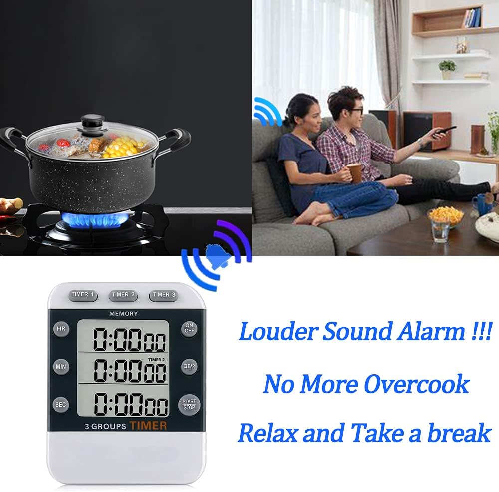Digital Dual Kitchen Timer, Multiple Channels Countdown Timer - Image 6