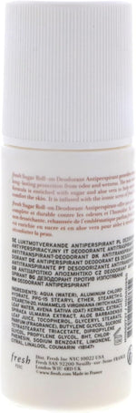 Fresh Sugar Roll-On Deodorant back label showing ingredients and directions