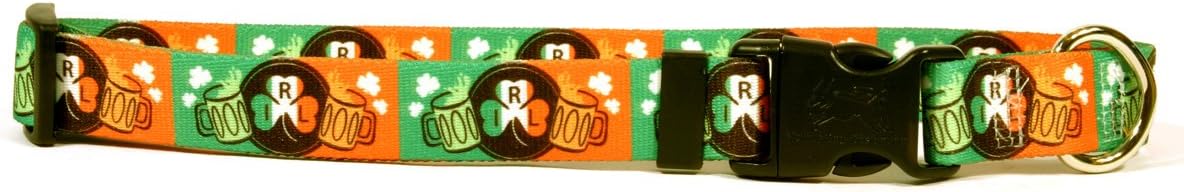 Yellow Dog Design Petite Shamrock Dog Collar metal D ring view
