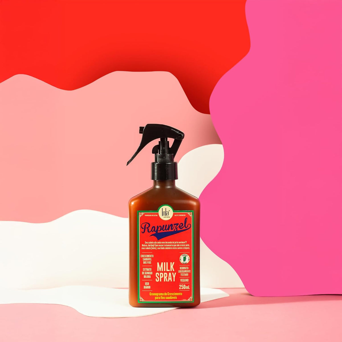 Lola From Rio Rapunzel leave-in conditioner bottle application
