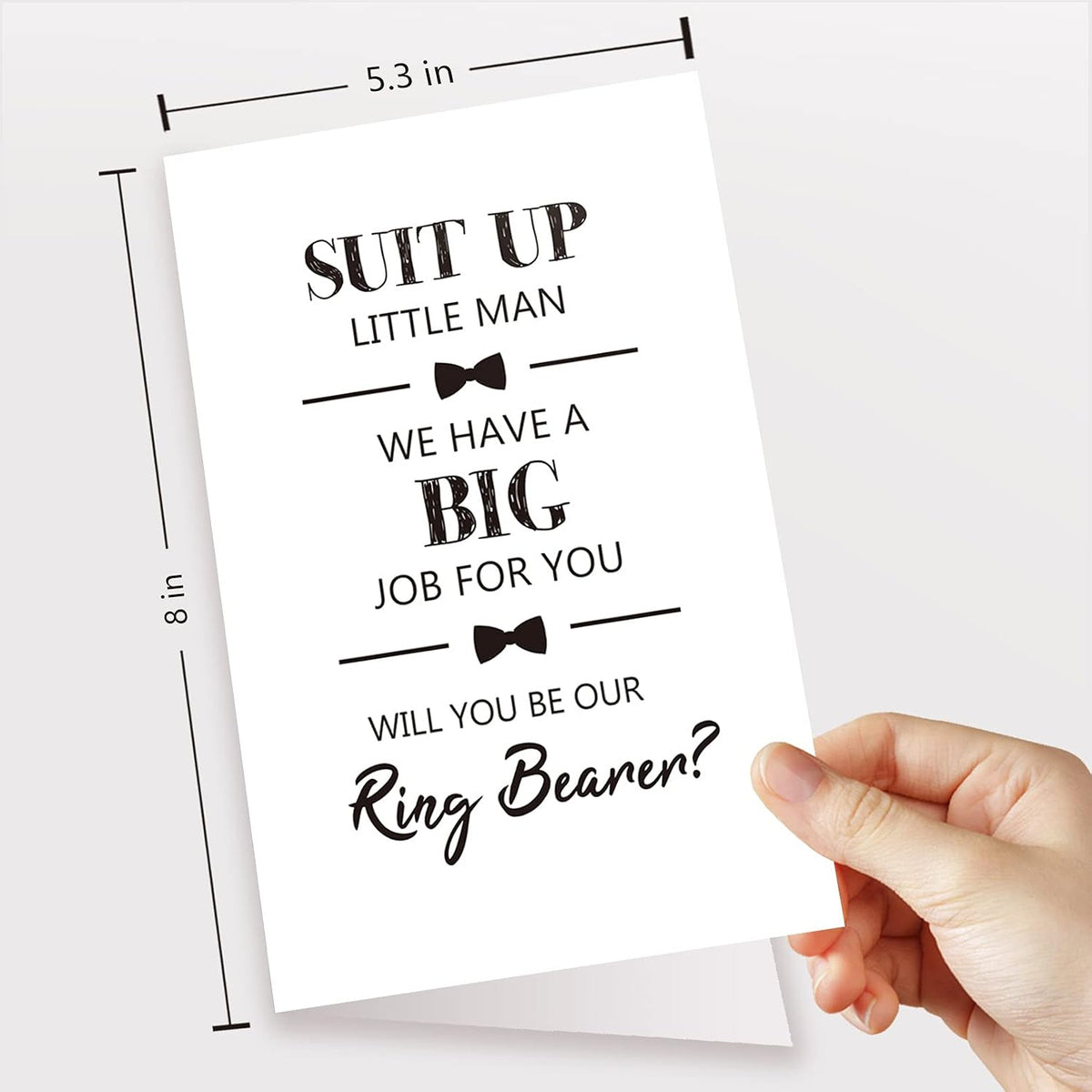 Goroar ring bearer proposal card folded layout display