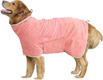 Dog Drying Coat, Microfiber Dog Drying Bag - Absorbent Pet Bathrobe for Dogs & Cats, Adjustable Collar & Belly Strap, Fast Drying Coat, Large, Grey - Image 13