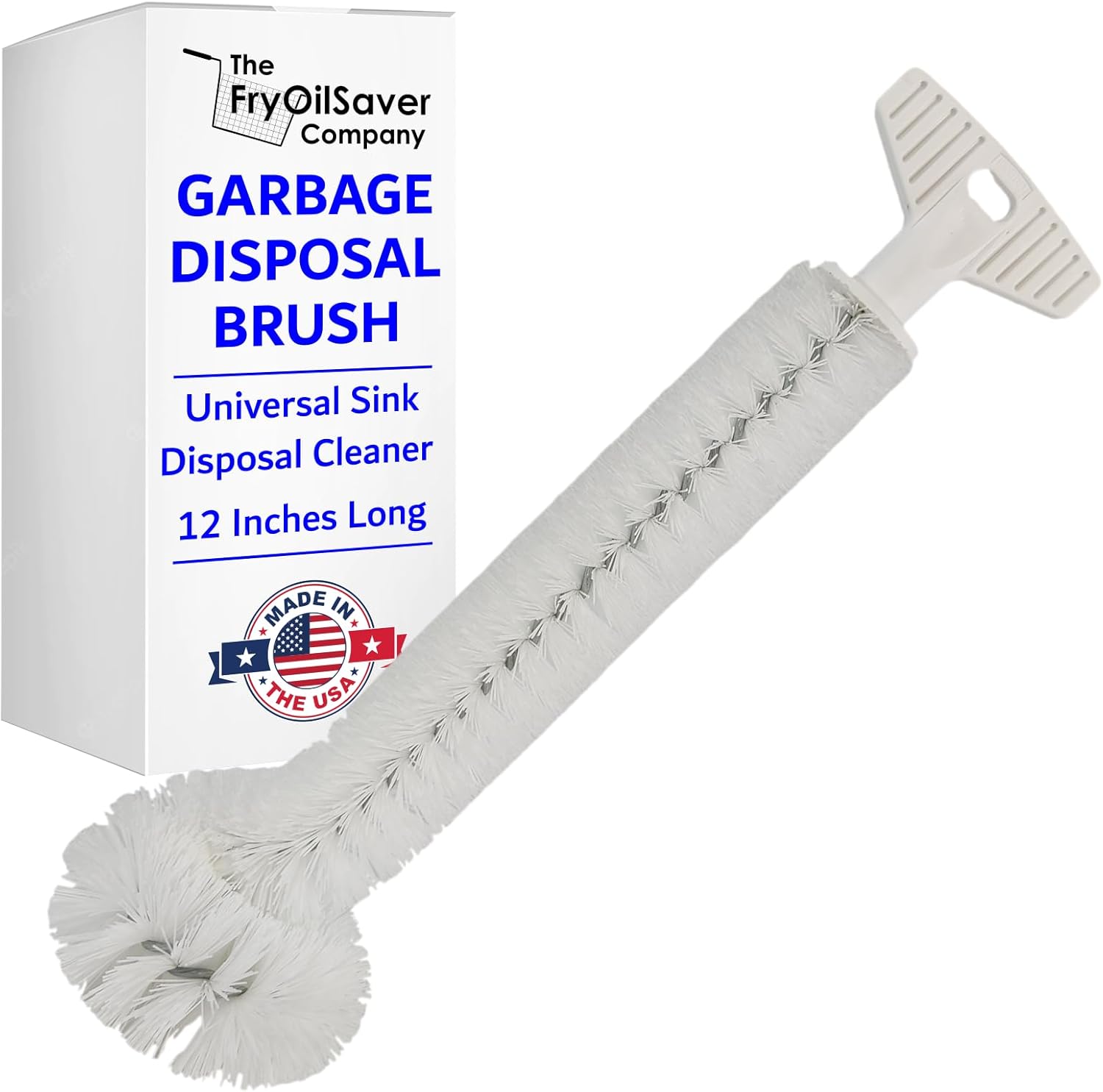 The Fryoilsaver Company universal garbage disposal brush front view