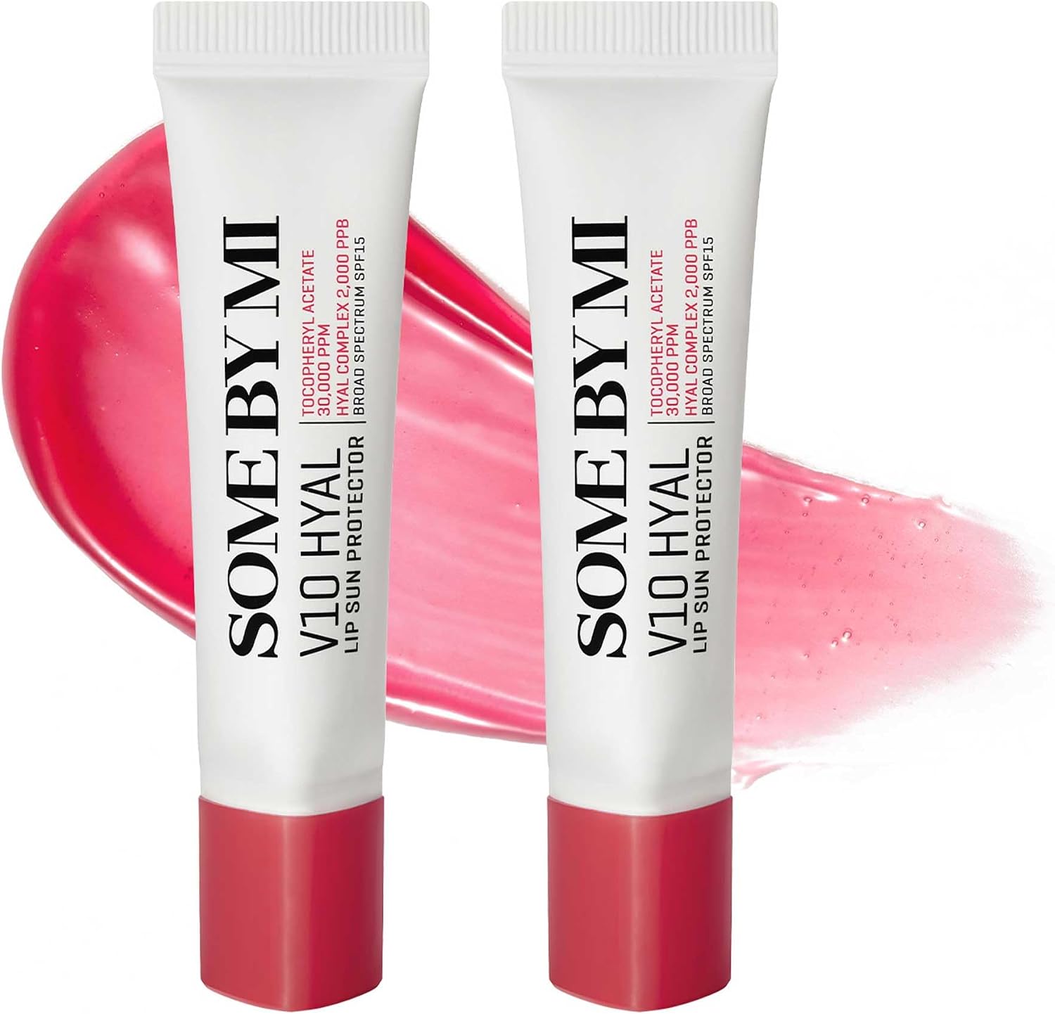 Some By Mi V10 Hyal Lip Sun Protector Berry front view pack of two
