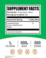 BulkSupplements Flaxseed Extract Powder packaging details