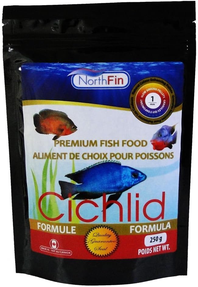 Northfin cichlid formula 1 mm 250 gram front view packaging