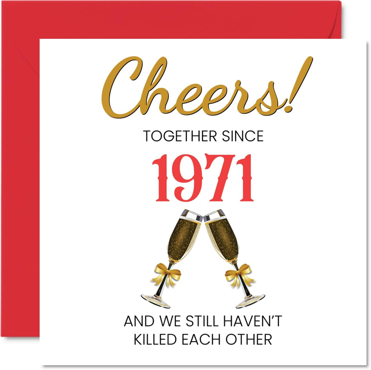 Stuff4 Funny 23rd Anniversary Card for Wife or Husband, Together Since 2003 | Happy 23rd Wedding Anniversary Cards for Partner, I Love You Gifts, 5.7 x 5.7 Inch Greeting Cards for Anniversaries - Image 15