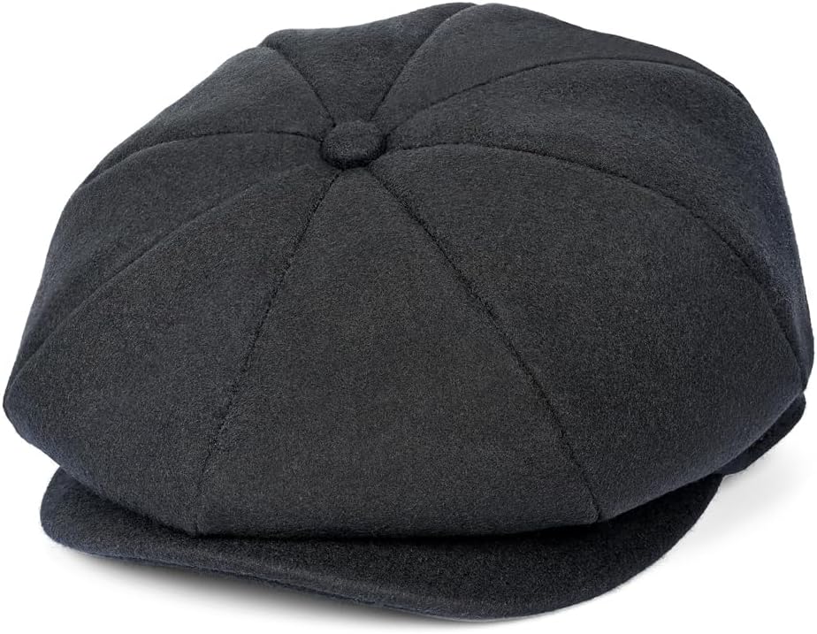 jerague Wool Newsboy Cap for Men Women - Classic Vintage Gatsby Lvy Cabbie Hat Flat Beret Cap Adjustable Size - Image 10