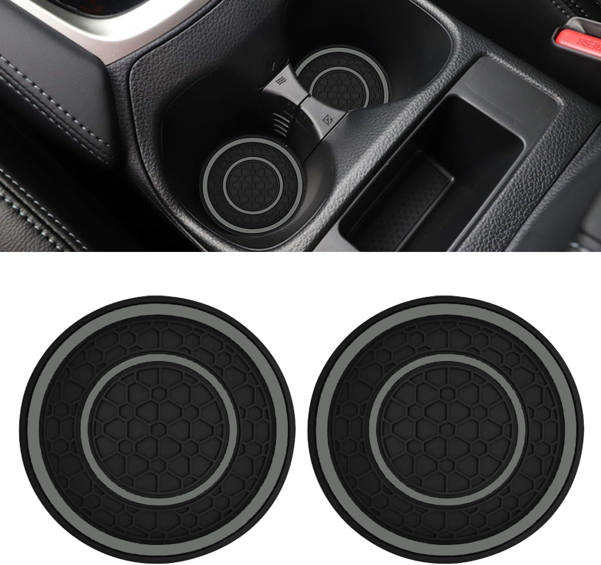 Smilfuy pack of two car cup coasters packaging
