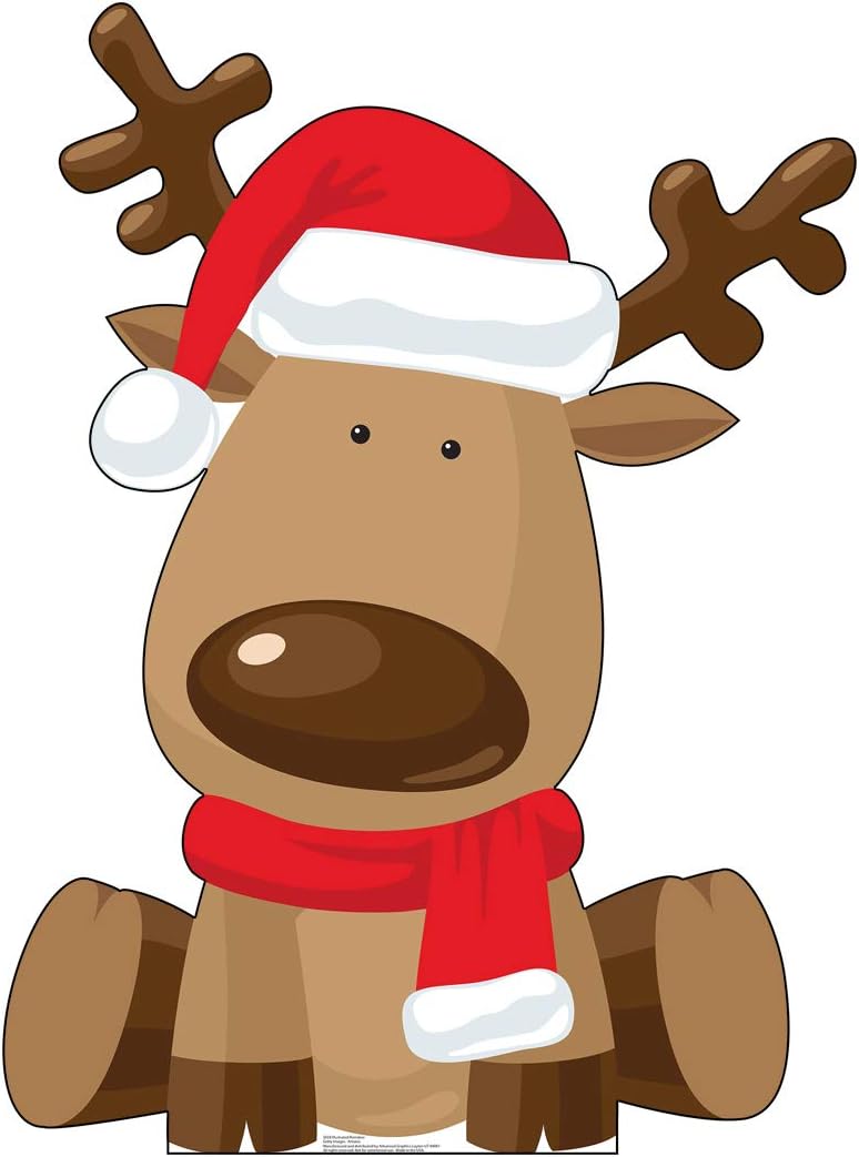 Festive red backdrop holiday cutout full view