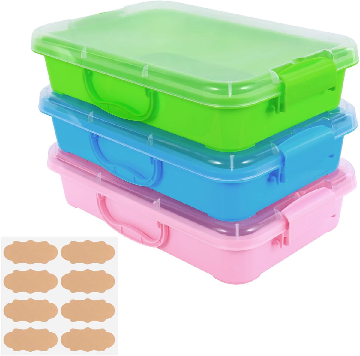 Annchwool 3 Pcs Plastic Sensory Bins front view