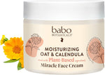 Babo Botanicals moisturizing oat and calendula miracle face cream front view jar