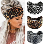 Boho Bandeau Headbands Wide Knot Hair Band Stretch Turban Head Wraps Fashion Hair Accessories for Women 3 Pcs (Elegant) - Image 9