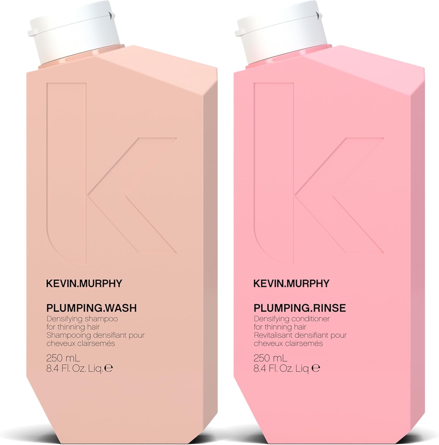 KEVIN.MURPHY PLUMPING.WASH & RINSE - Densifying Shampoo for Thinning Hair - Thickening Hair Conditioner - For Fine, Thin & Ageing Hair - 250 mL / 8.4 fl oz - 2 Pack - Image 1