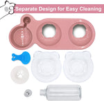 Qinkoudih wet and dry food bowl set in use